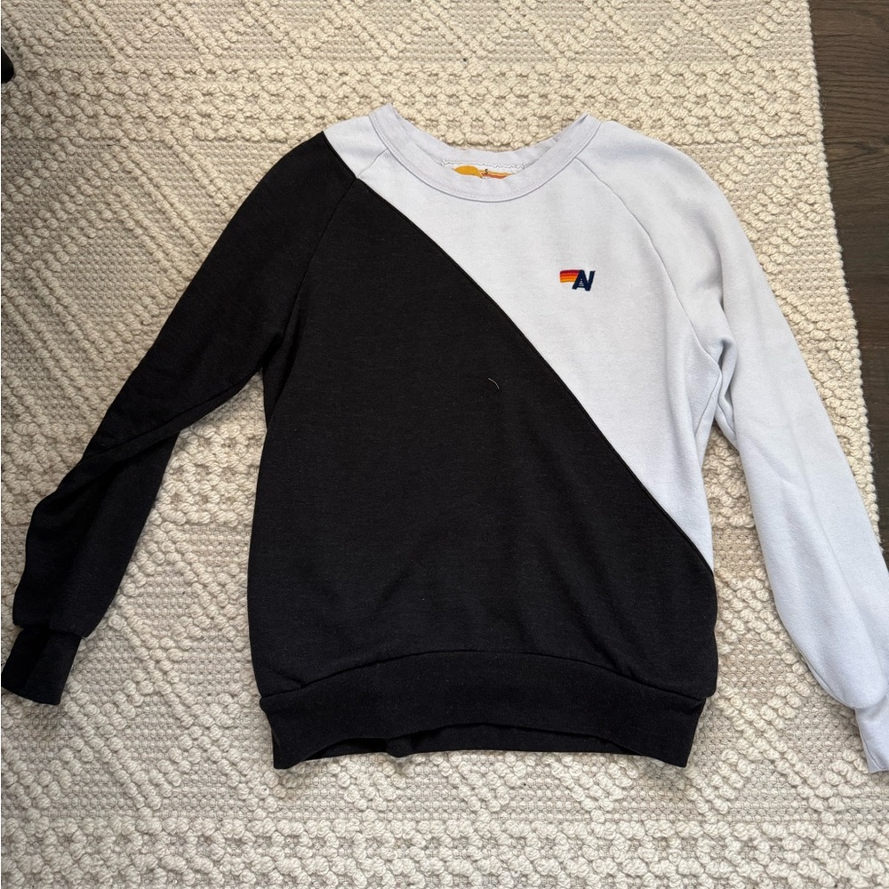 Aviator Nation Vintage Black and White Sweatshirt